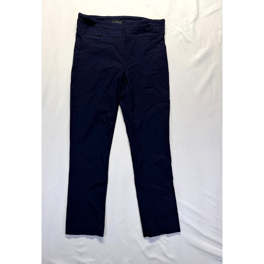 Rekucci Ease Into Comfort Dress Pants Womens 8P Blue Formal Business High Waist
